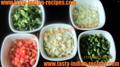 chopped vegetables chopped vegetables