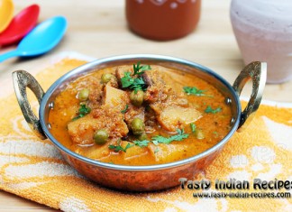 Mushroom Aloo Matar Masala