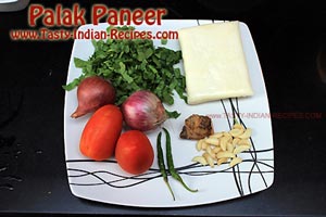 Palak Paneer Recipe Ingredients