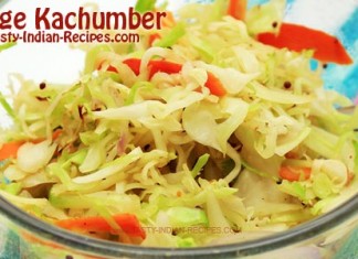 Cabbage Kachumber Recipe---Featured