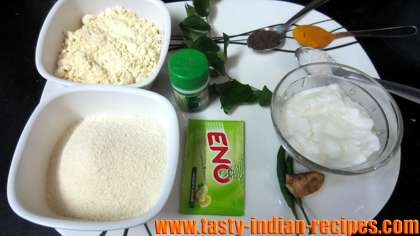 Ingredients for making instand dhokla