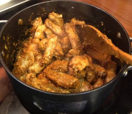 Marinated Chicken in a Pan