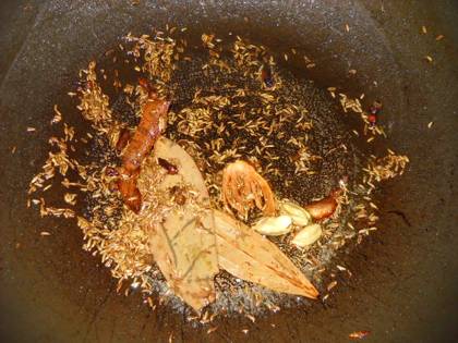 Whole Garam Masala in a Pan