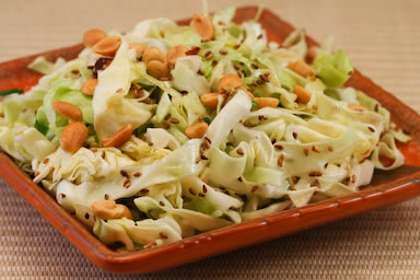 cabbage salad indian asian recipe recipes dressing ginger shredded salads cooked spicy accompaniment make click sesame louisiana raw kitchen style