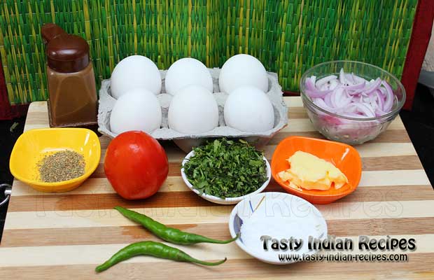 Masala Omelette Recipe Ingredients