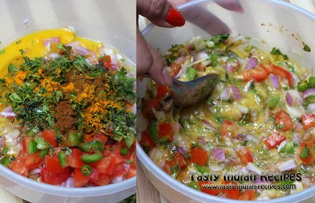 Masala Omelette Recipe Step 2