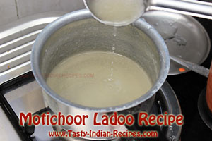 Motichoor Ladoo Recipe Sugar String