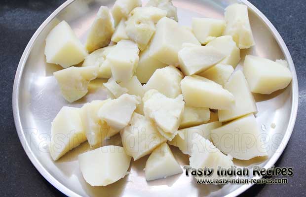 Chop Boiled Potatoes into pieces