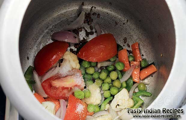 Vegetables in a Pressure Cooker