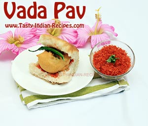 Dry Garlic Chutney with Vada Pav