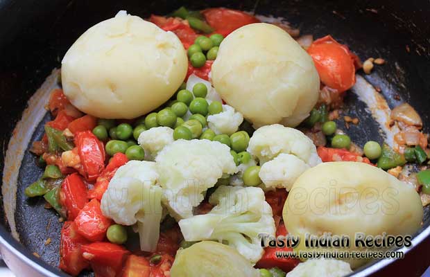 Add Boiled Vegetables