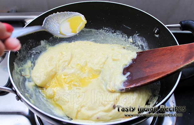 Cooking Paneer Mixture in Pan