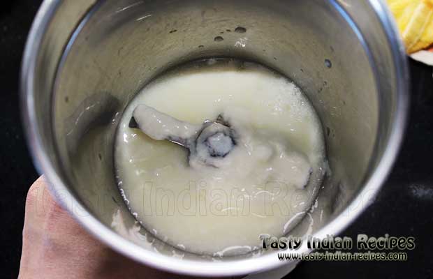 Pour curd in a Chaas making jar