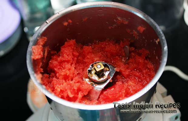 Grind the carrot pieces in a blender