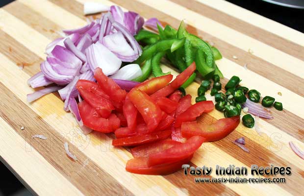 Cut the Vegetables in thin slices