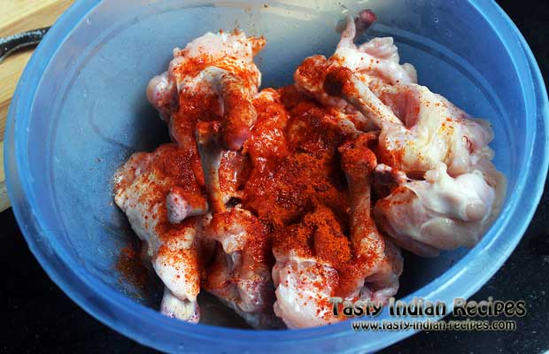 Tandoori Chicken Lollipops Recipe Step 1